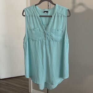Torrid Light Blue Sleeveless Blouse